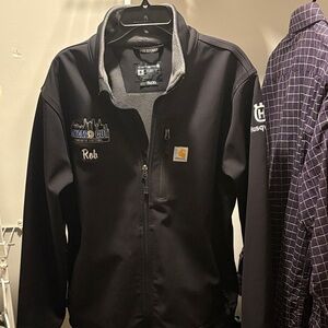 Men's custom heavyweight softshell jacket that's wind & water-resistant!